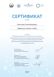 Никитченко Елена Викторовна